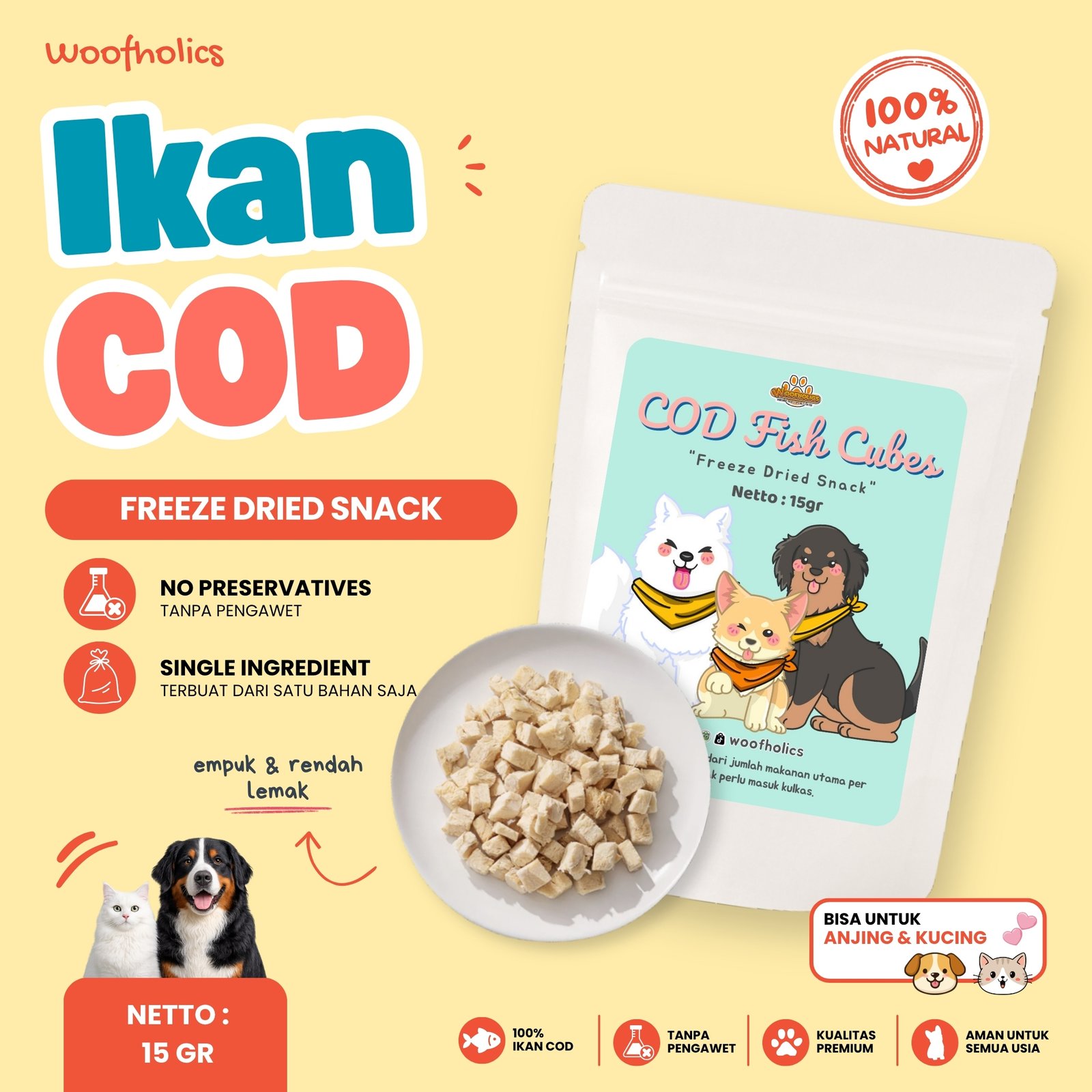 Freeze Dried COD Fish | FD Ikan COD