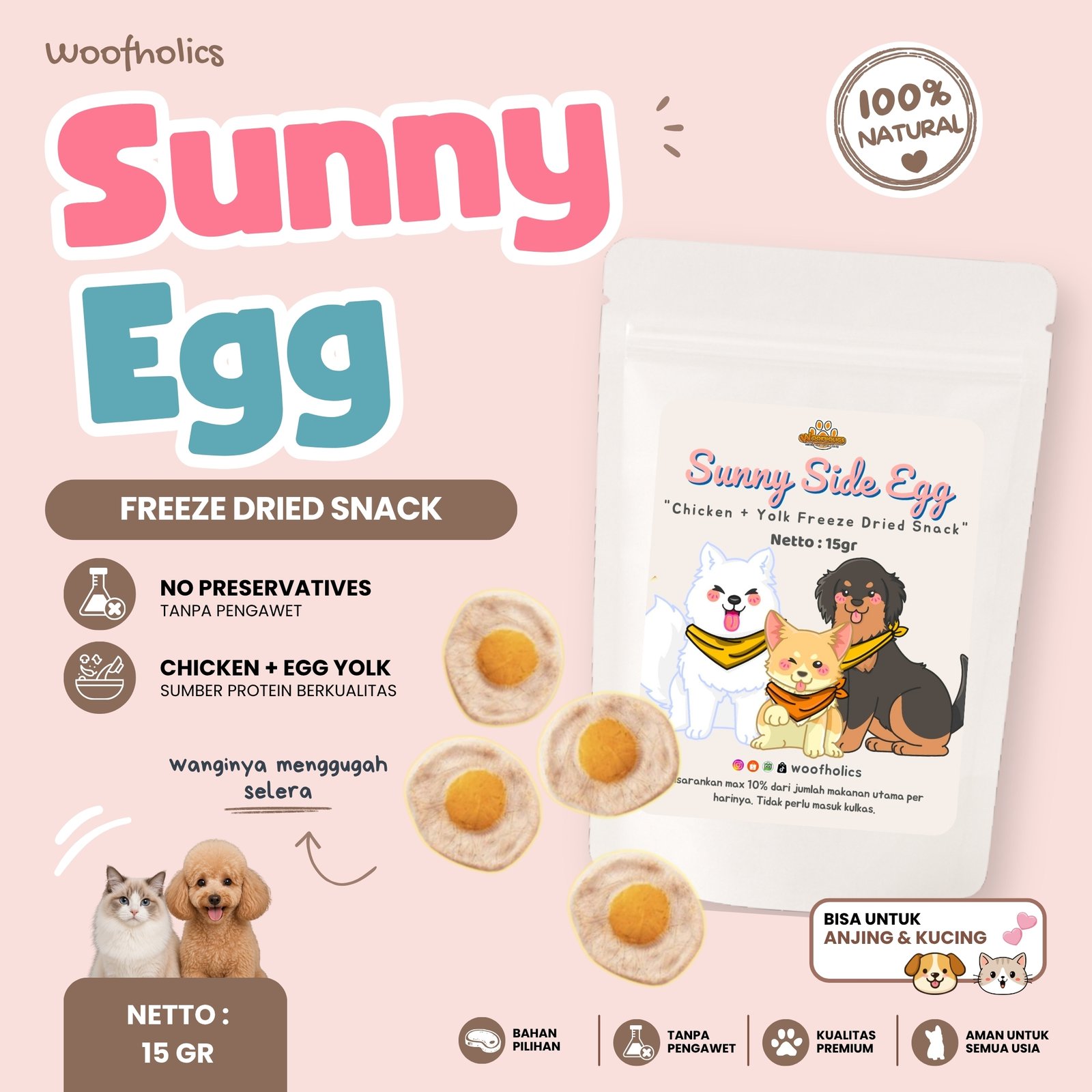 Freeze Dried Sunny Egg | FD Telur Mata Sapi