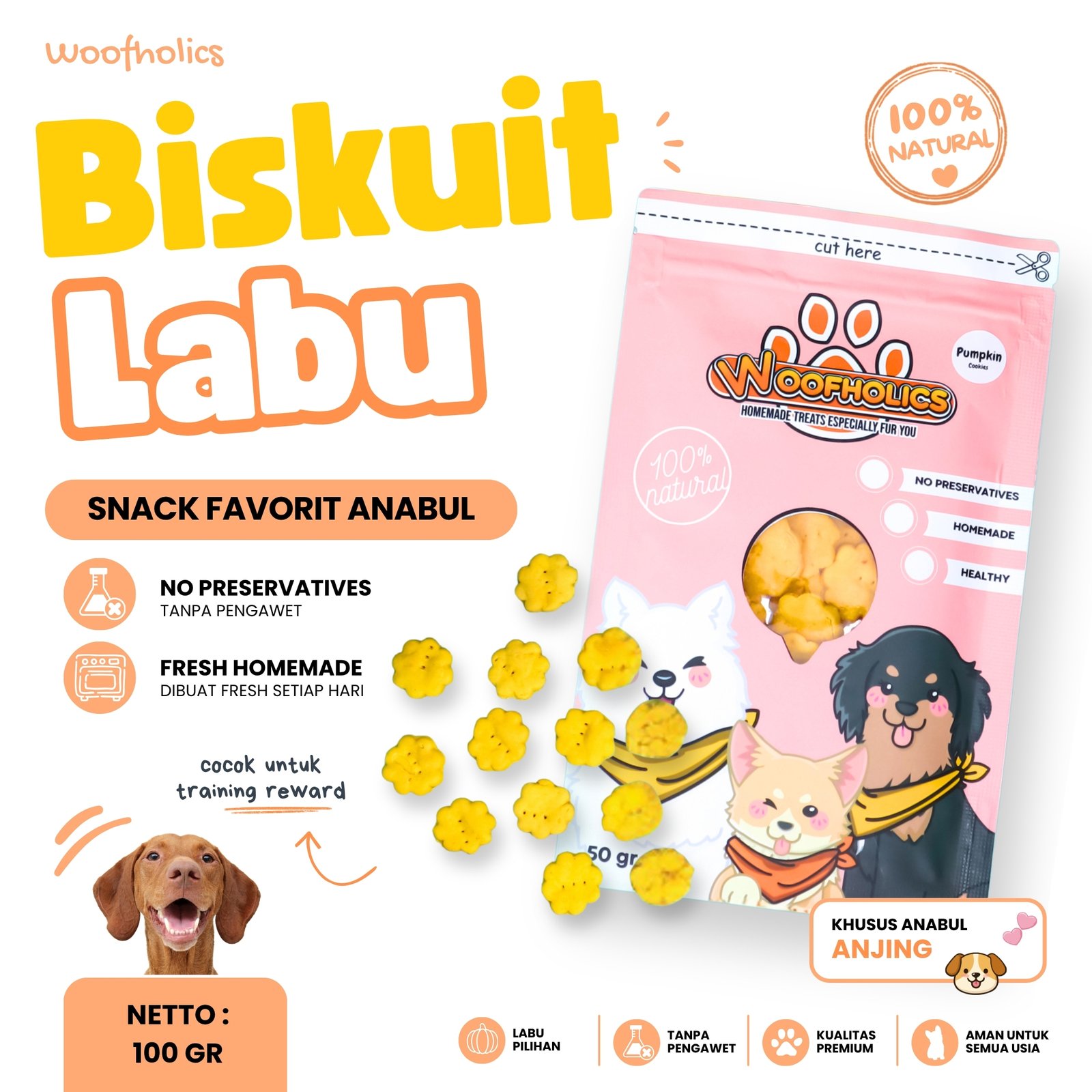 Pumpkin Cookies | Biskuit Labu